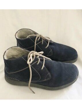 Josef Seibel Suede Ankle Boots Anna 08 Lace Up Size 40